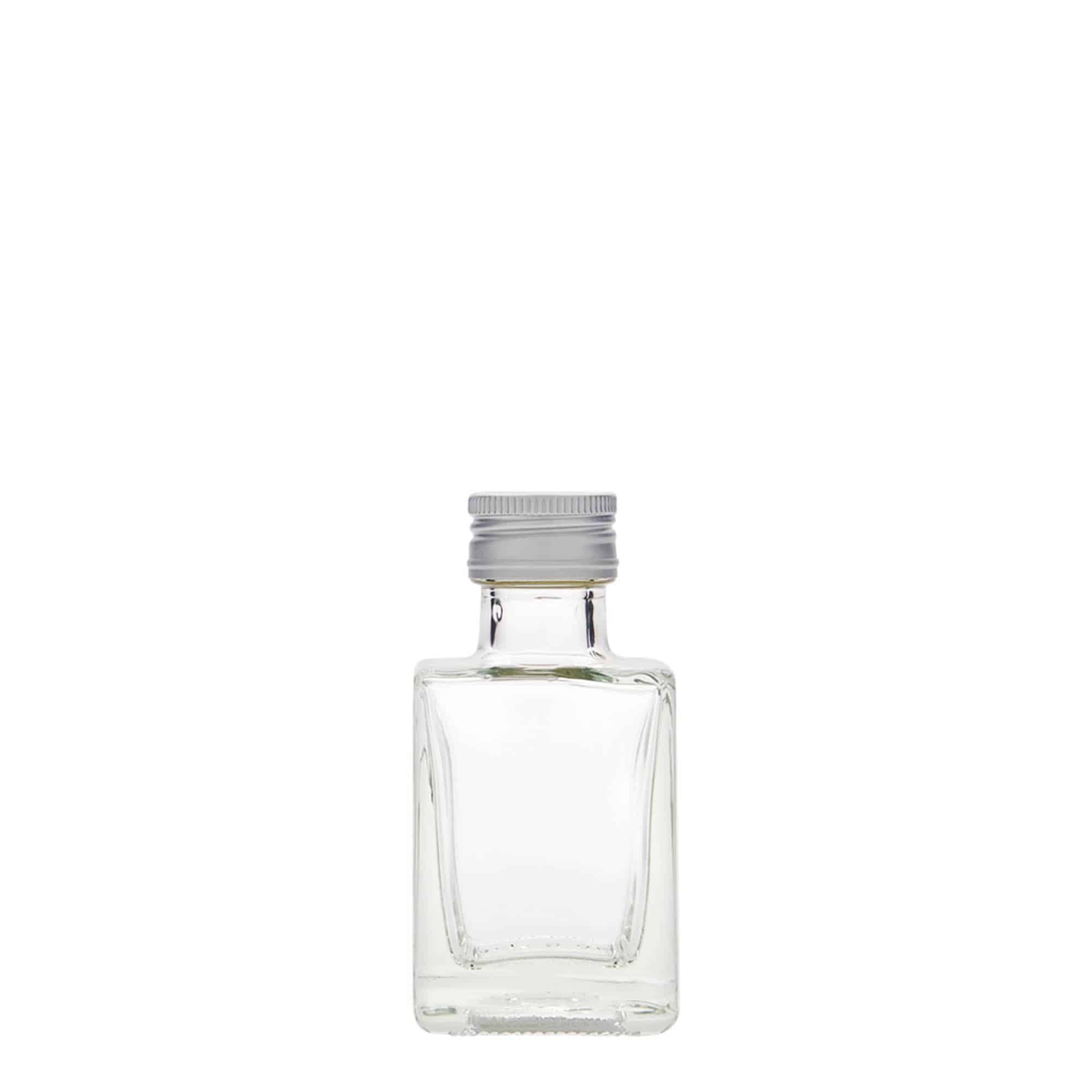 50 ml Glasflasche «Cube», quadratisch, Mündung: PP 24