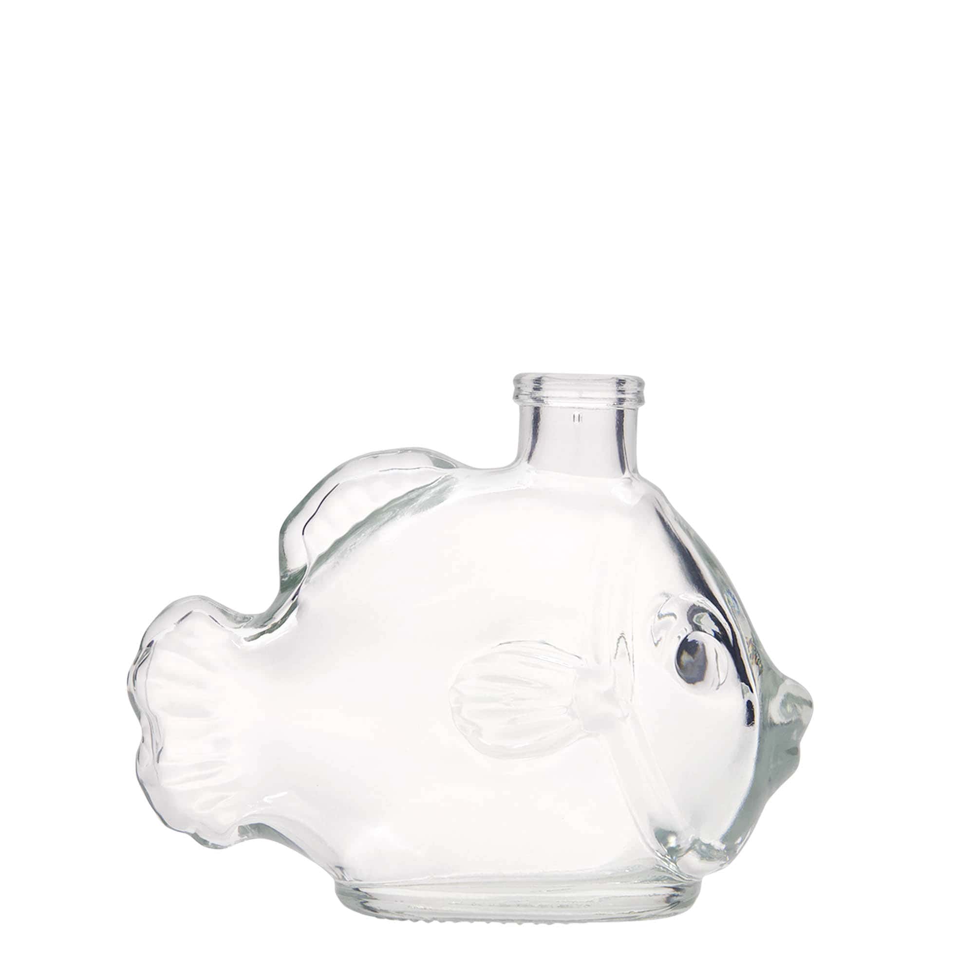 200 ml Glasflasche 'Fisch', Mündung: Kork 200 ml Glasflasche 'Fisch', Mündung: Kork