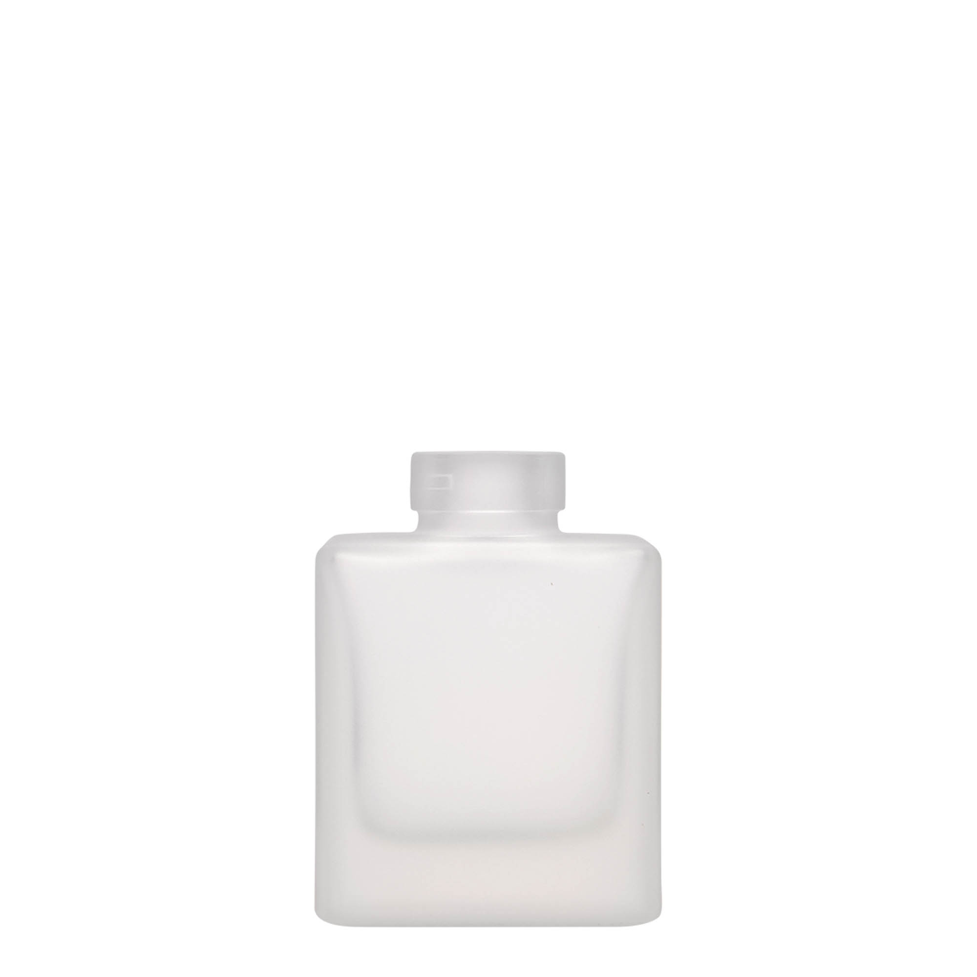 100 ml Glasflasche 'Cube', quadratisch, geeist, Mündung: Kork 100 ml Glasflasche 'Cube', quadratisch, geeist, Mündung: Kork