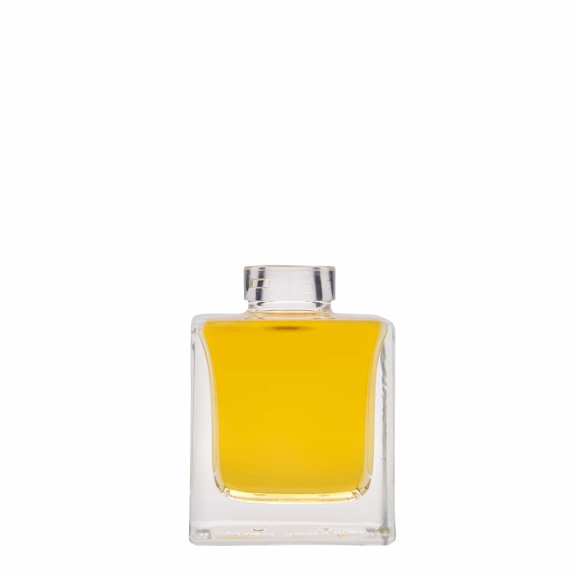 100 ml Glasflasche «Cube», quadratisch, Mündung: Kork