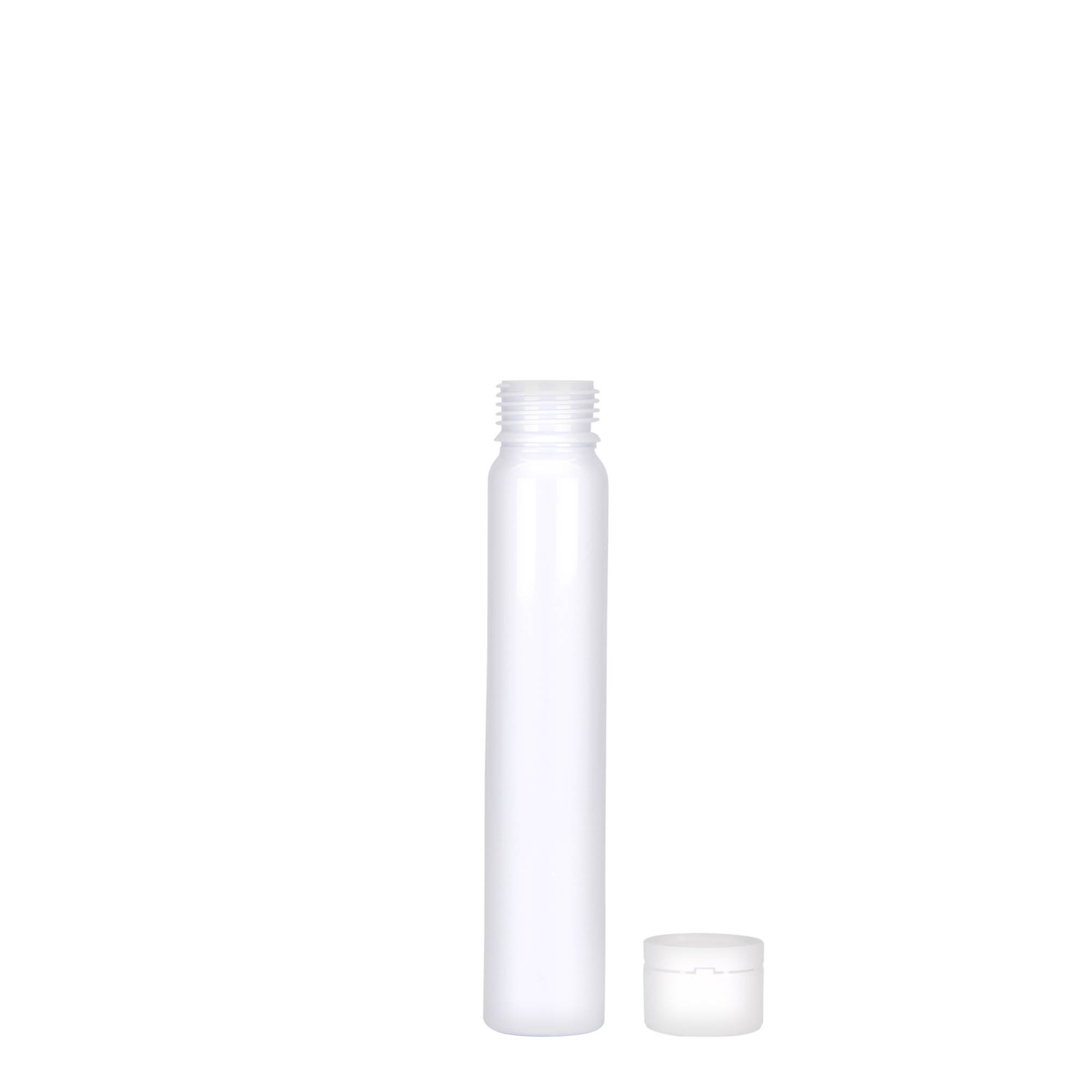 25 ml PET-Röhrchen, Kunststoff, weiß, Mündung: Schraubverschluss