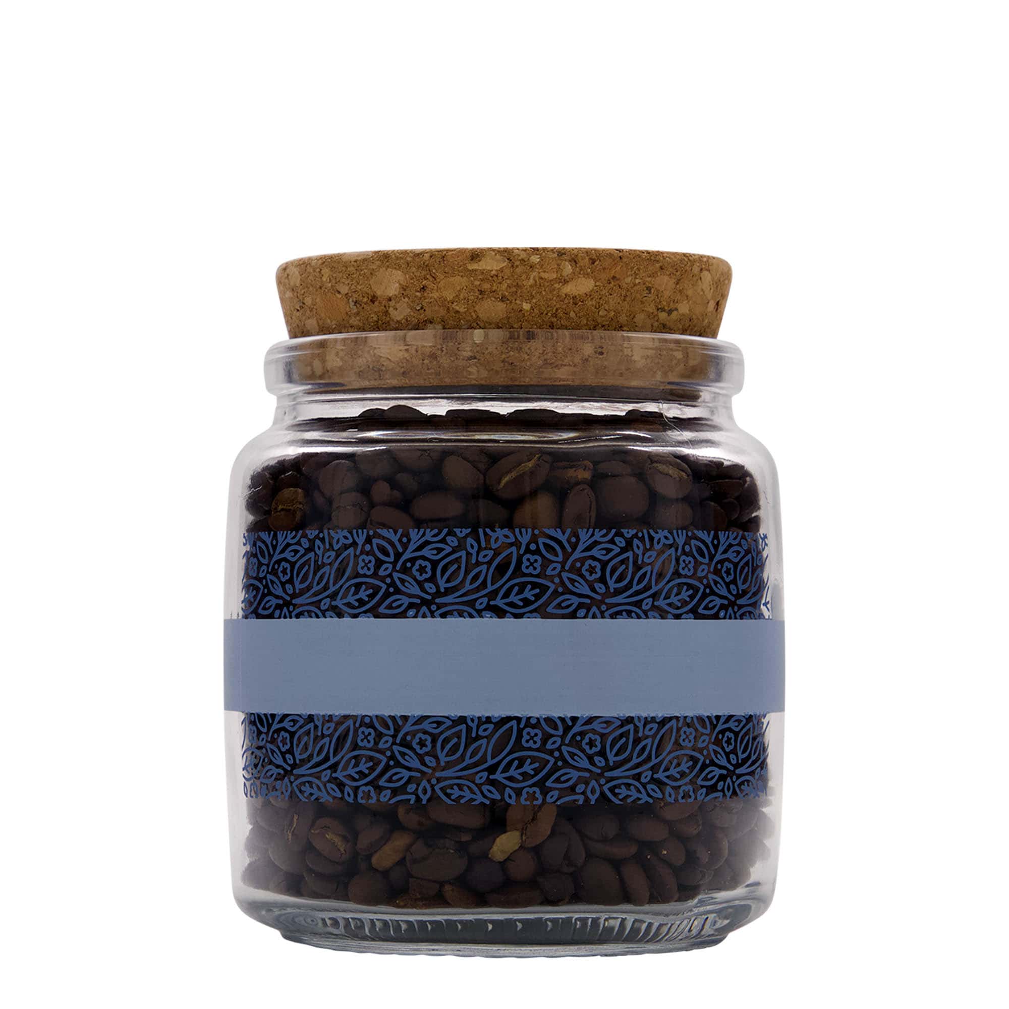 750 ml Korkenglas «Giara», Motiv: Naturalmente blu, Mündung: Kork