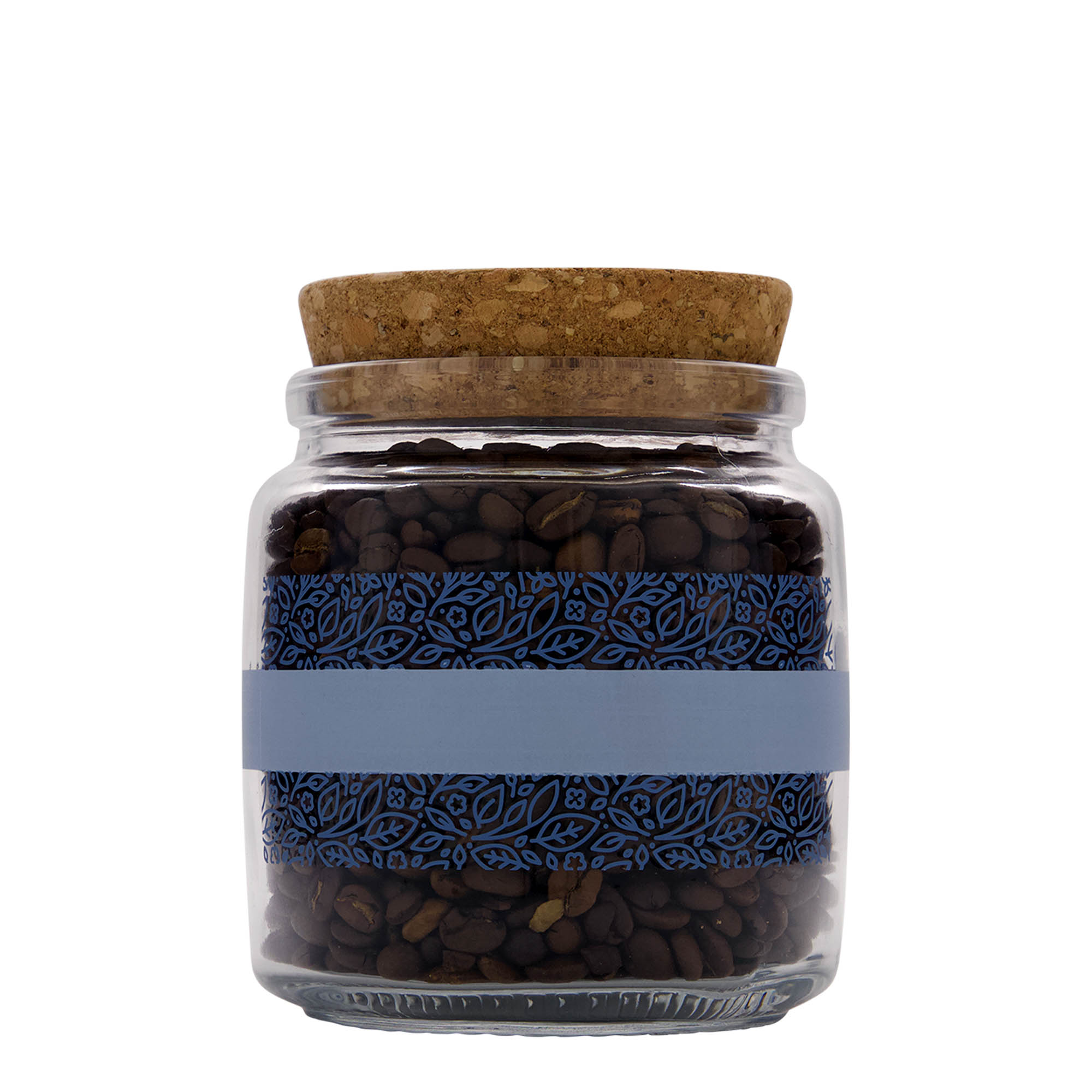 750 ml Korkenglas «Giara», Motiv: Naturalmente blu, Mündung: Kork