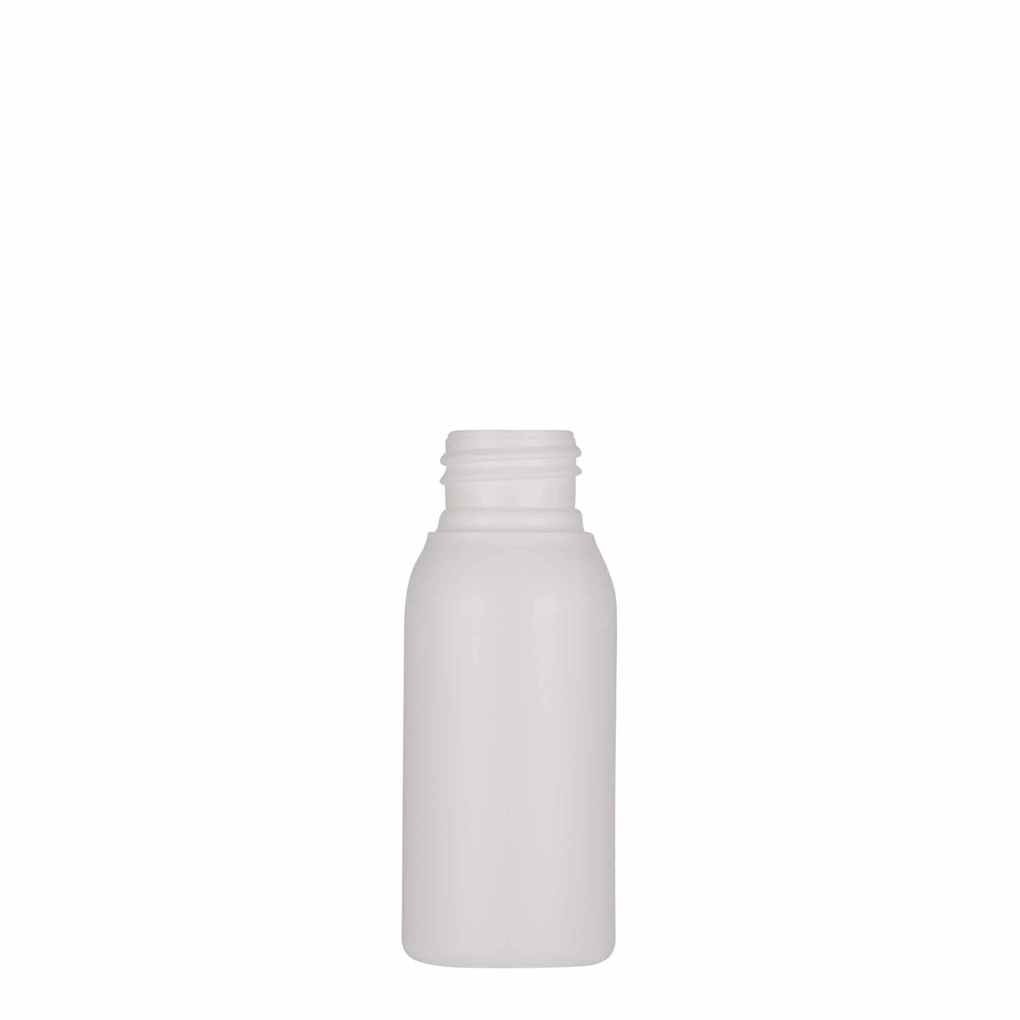 50 ml Kunststoffflasche «Tuffy», HDPE, weiss, Mündung:  24/410