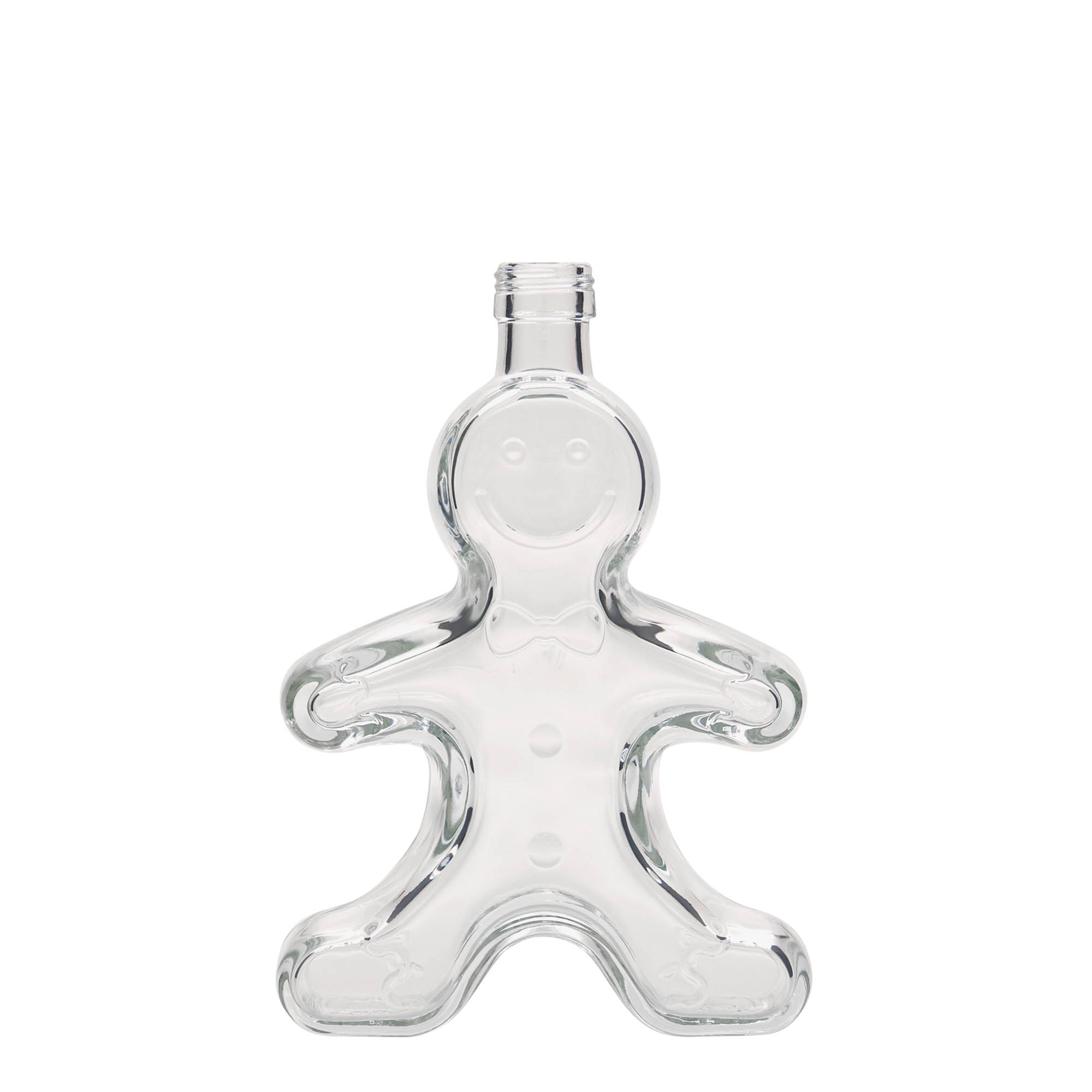 250 ml Glasflasche «Lebkuchenmann», Mündung: PP 24