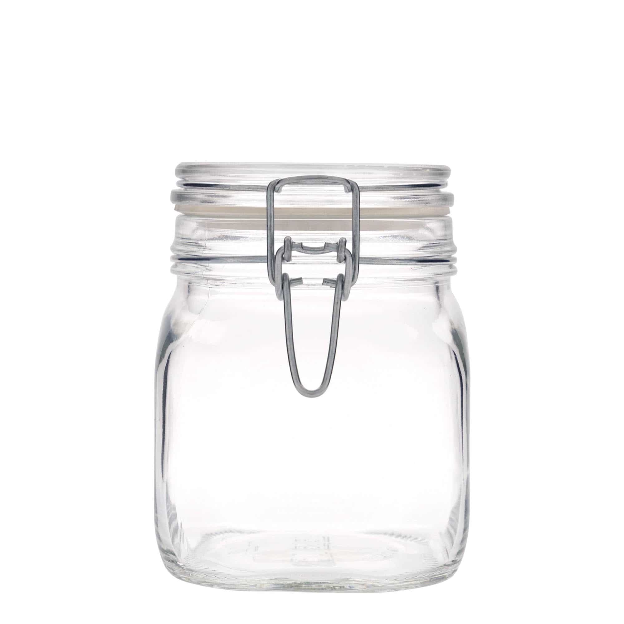 750 ml Drahtbügelglas 'Fido', quadratisch, Mündung: Drahtbügelverschluss 750 ml Drahtbügelglas 'Fido', quadratisch, Mündung: Drahtbügelverschluss