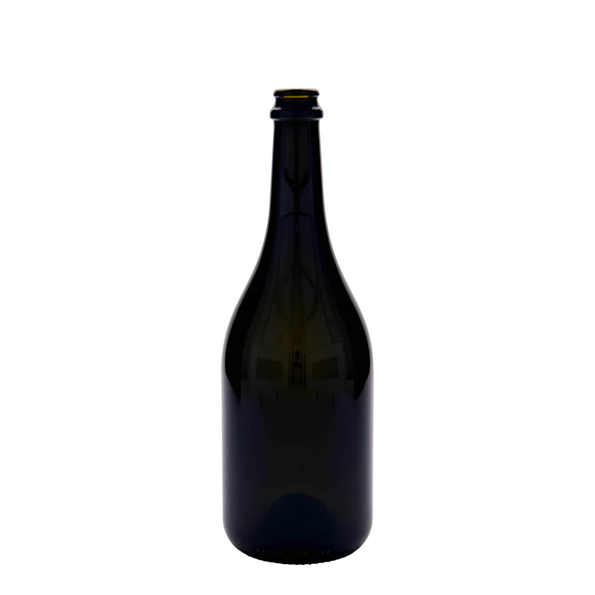 750 ml Bierflasche «Horta», Glas, antikgrün, Mündung: Kronkorken