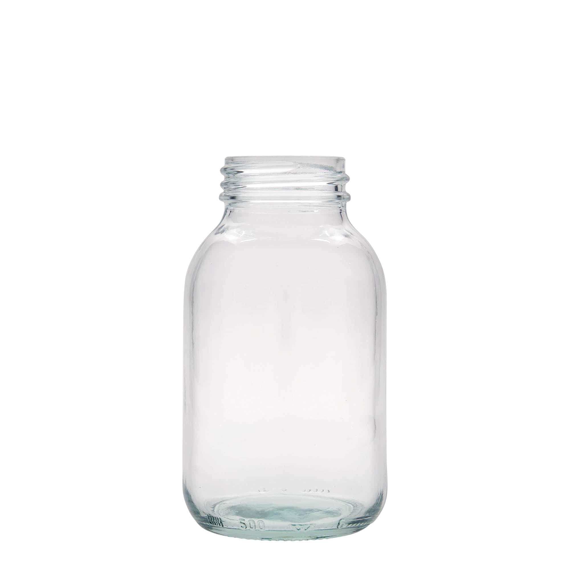 500 ml Weithalsglas, Mündung: DIN 55 500 ml Weithalsglas, Mündung: DIN 55
