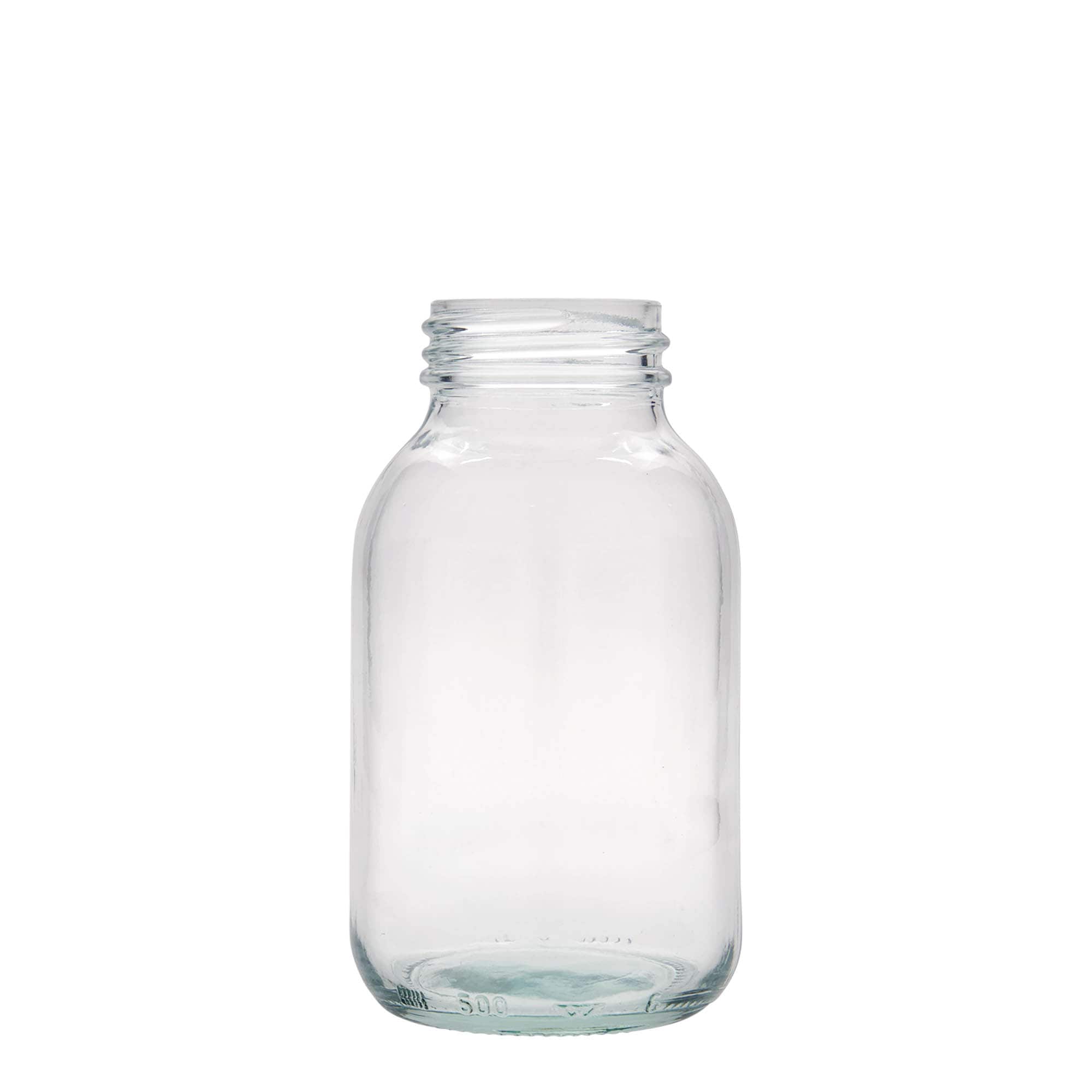 500 ml Weithalsglas, Mündung: DIN 55 500 ml Weithalsglas, Mündung: DIN 55