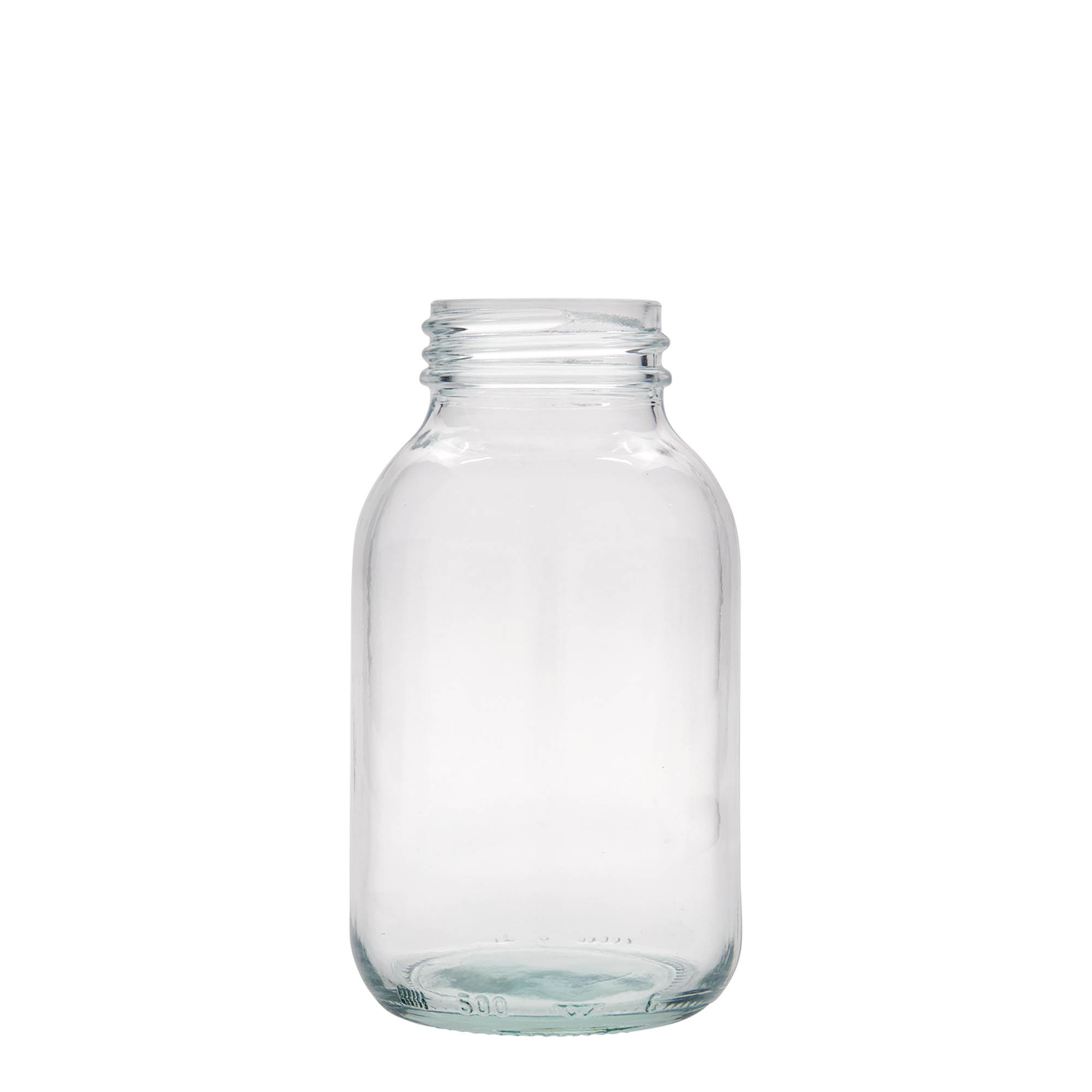 500 ml Weithalsglas, Mündung: DIN 55 500 ml Weithalsglas, Mündung: DIN 55