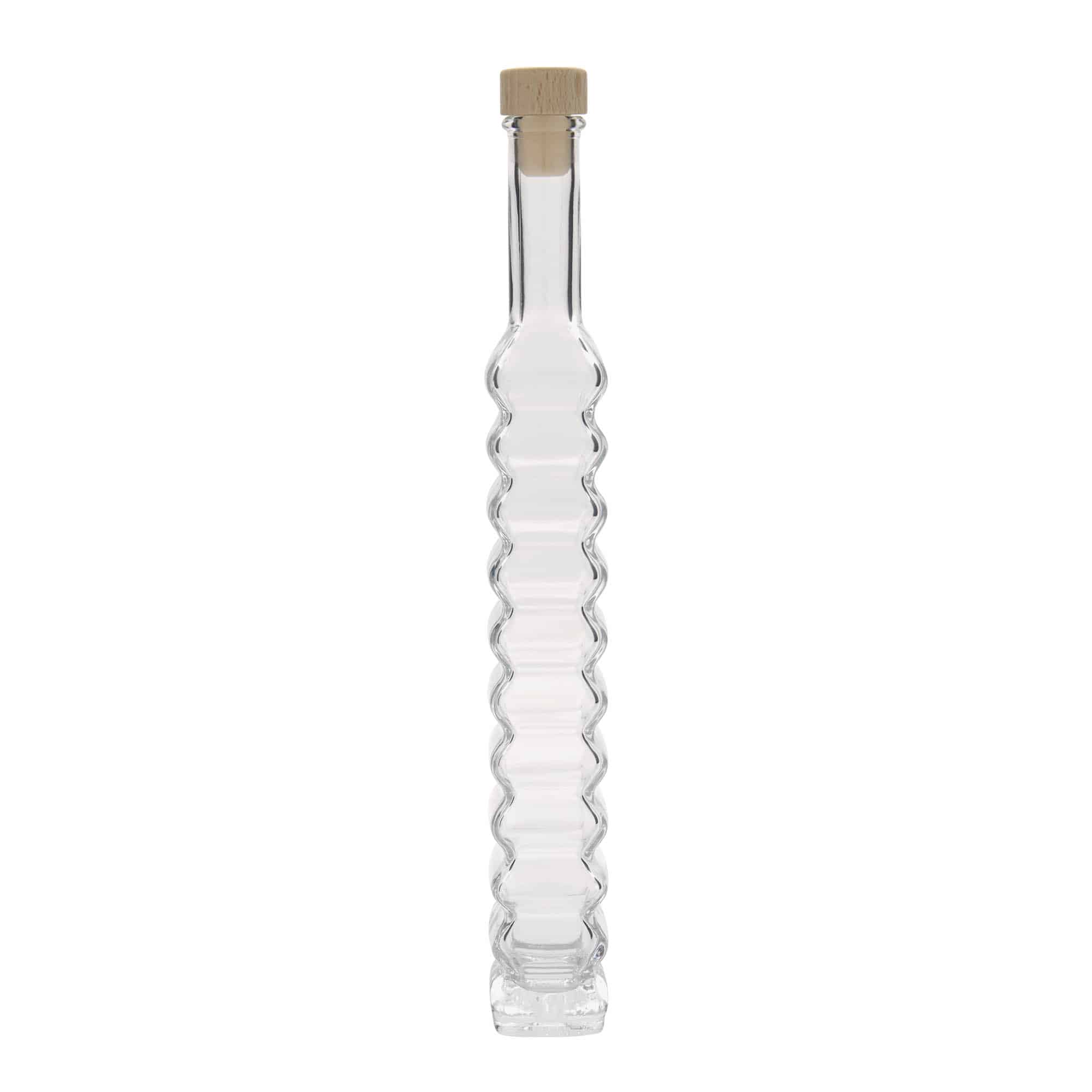 200 ml Glasflasche «Roma», quadratisch, Mündung: Kork